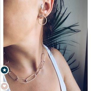 Jumbo Paperclip-style Chain Necklace; handmade by Nashelle